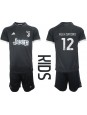 Juventus Alex Sandro #12 Ausweichtrikot für Kinder 2023-24 Kurzarm (+ Kurze Hosen)